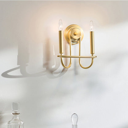 Capitol Hill In Light Wall Light Painted Natural Brass