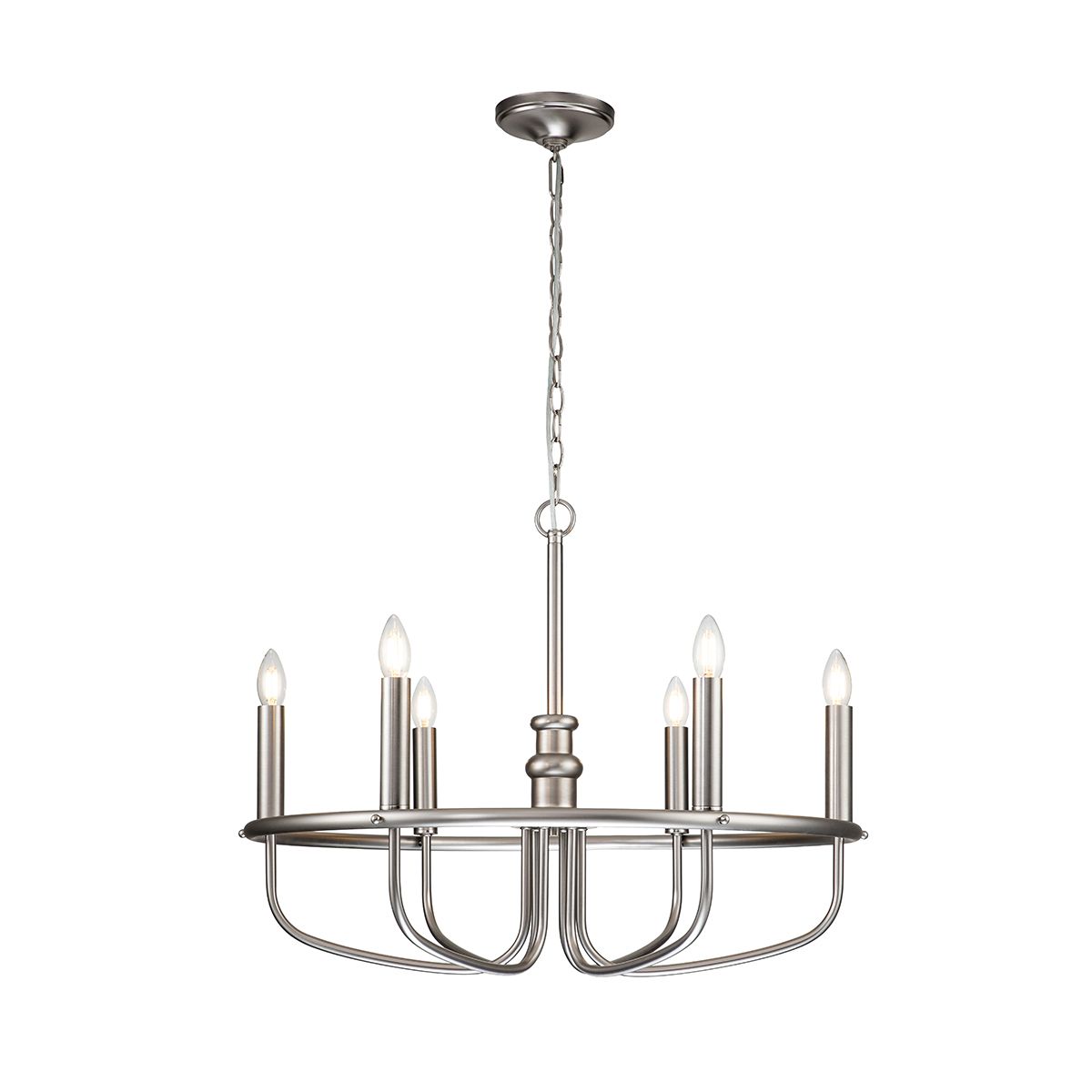 Capitol Hill In Light Chandelier Brushed Nickel
