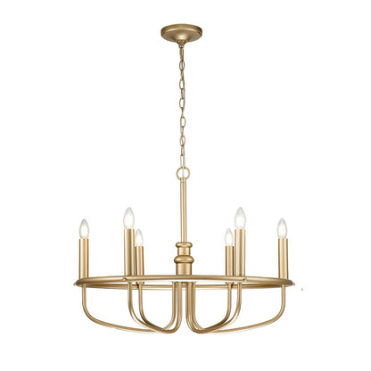 Capitol Hill In Light Chandelier In Painted Natural Brass