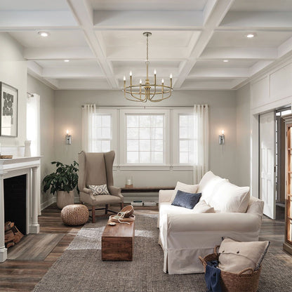Capitol Hill In Light Chandelier In Painted Natural Brass