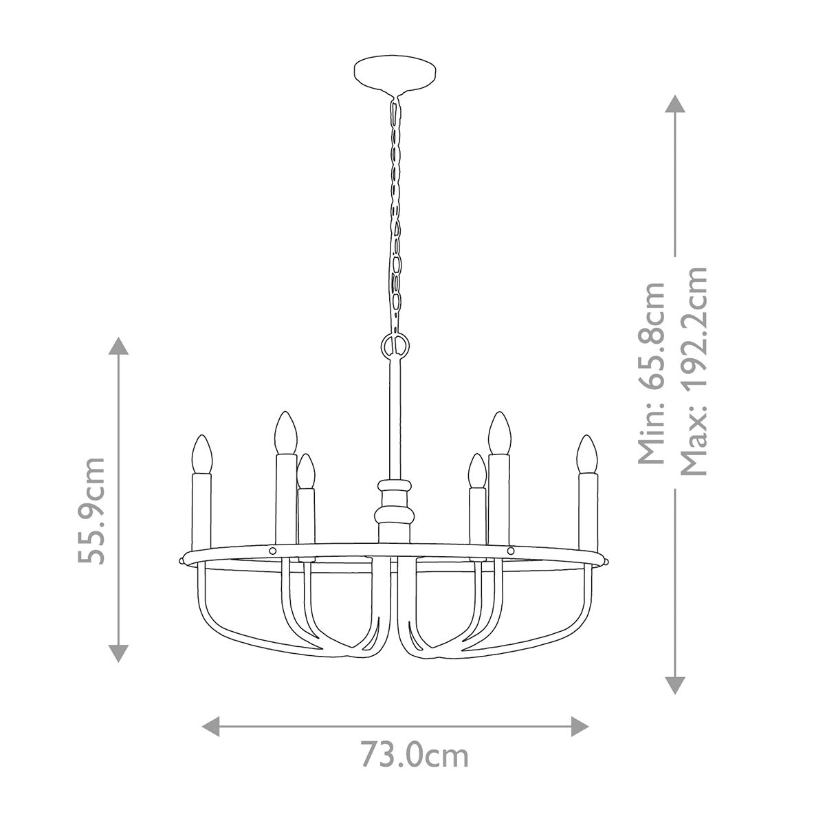 Capitol Hill In Light Chandelier In Painted Natural Brass