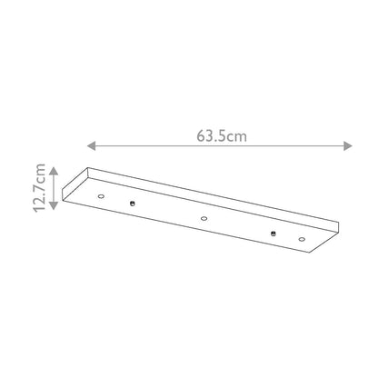 Ceiling Pan Rectangular Ceiling Plate in Antique Pewter