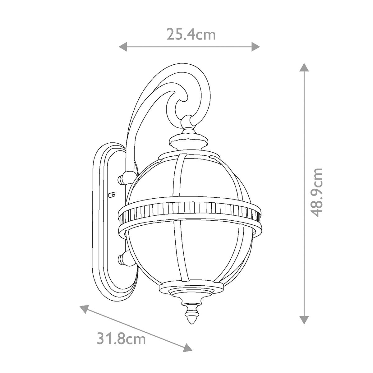 Halleron Light Wall Lantern in Burnished Bronze