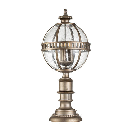 Halleron Light Pedestal Lantern in Burnished Bronze