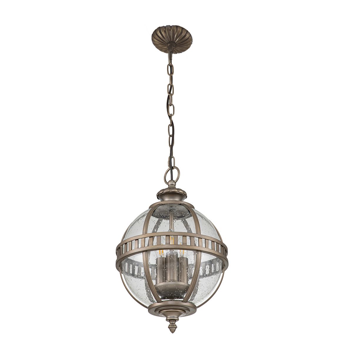 Halleron Light Chain Lantern in Burnished Bronze
