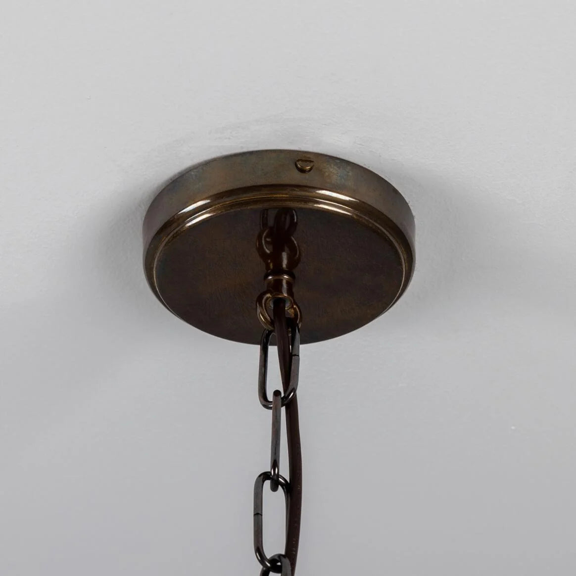 Kauri Organic Ceramic Dome Pendant Light 37cm, Red Iron