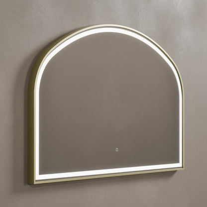 Lomax Light Overmantle Arch Mirror - 120x75cm