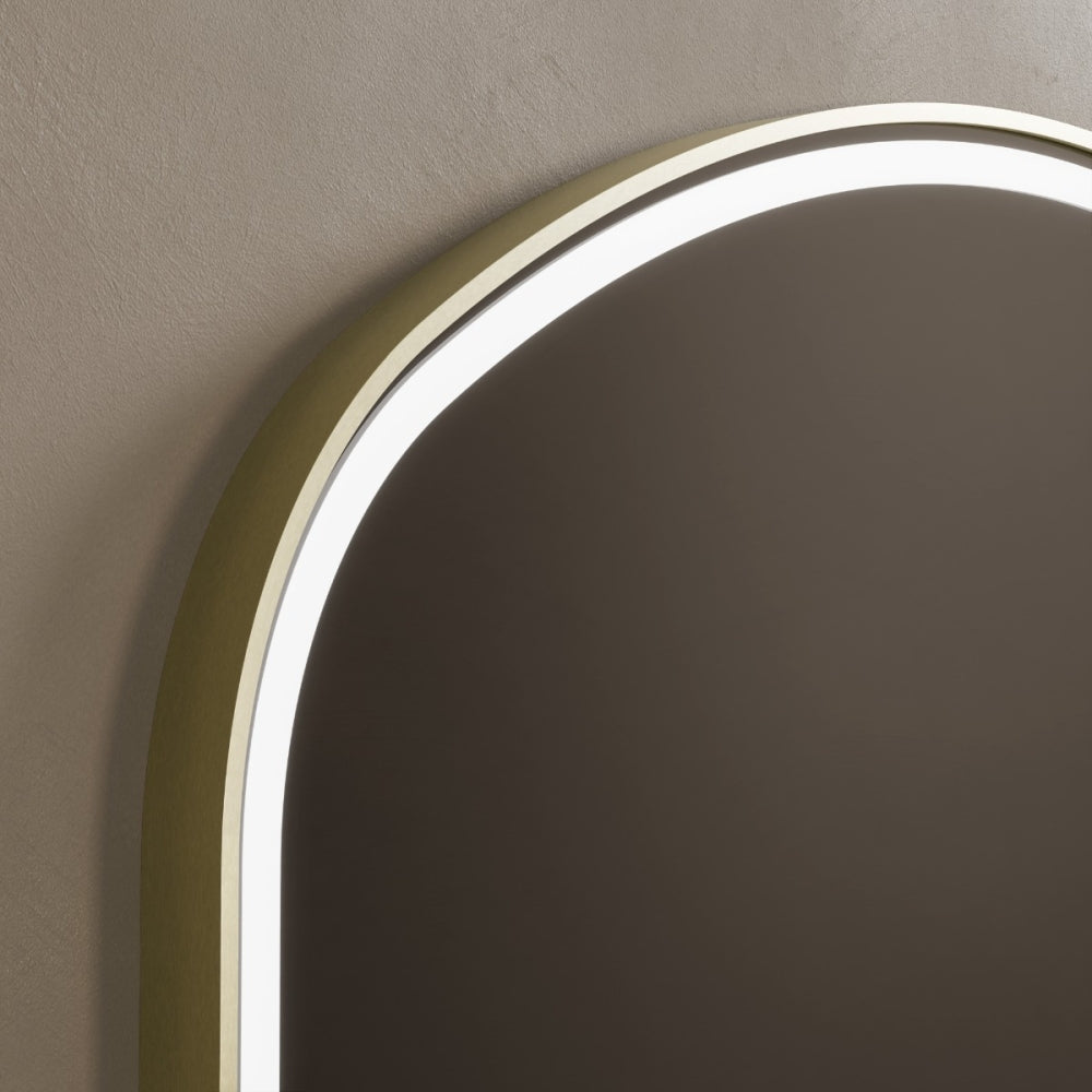 Lomax Light Overmantle Arch Mirror - 120x75cm
