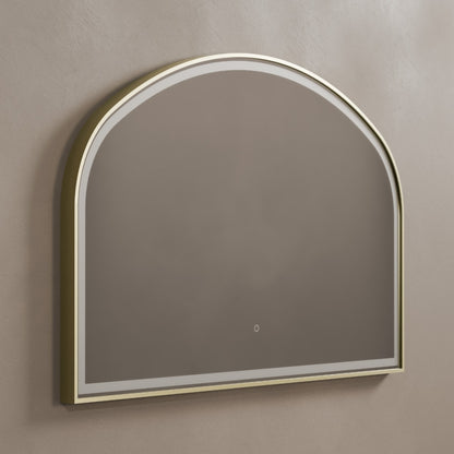 Lomax Light Overmantle Arch Mirror - 120x75cm