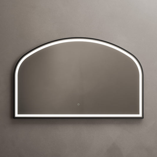 Lomax Light Overmantle Arch Mirror - 120x75cm