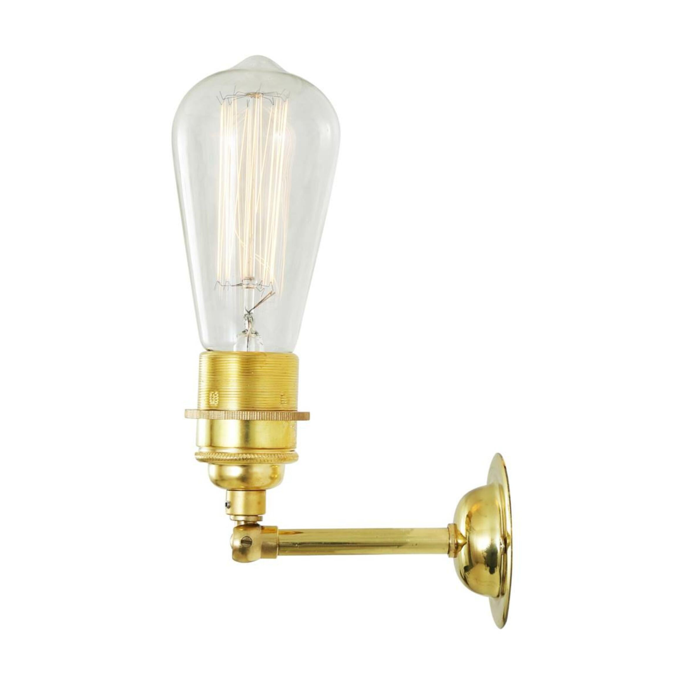 Lome Vintage Bare Bulb Wall Light with Swivel, product shot
