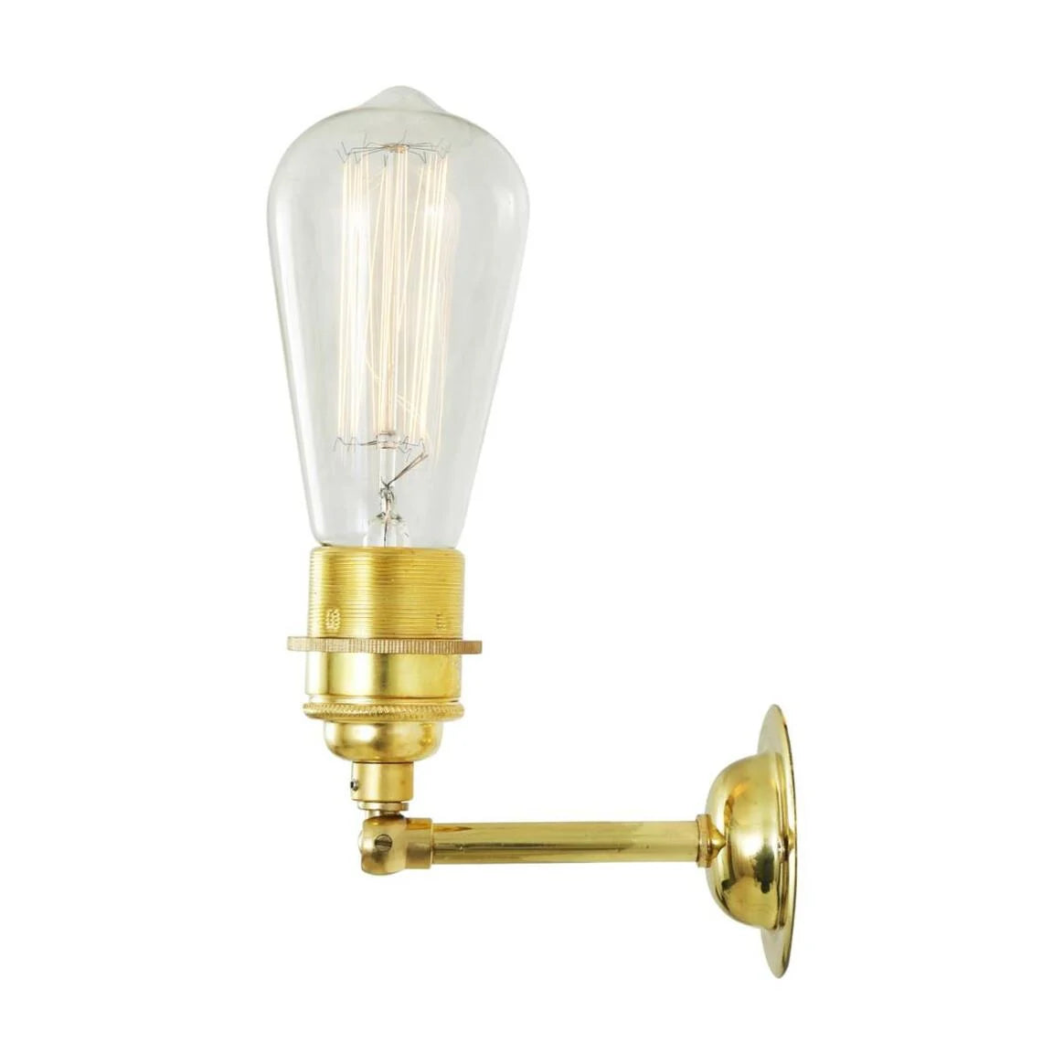 Lome Vintage Bare Bulb Wall Light with Swivel, product shot