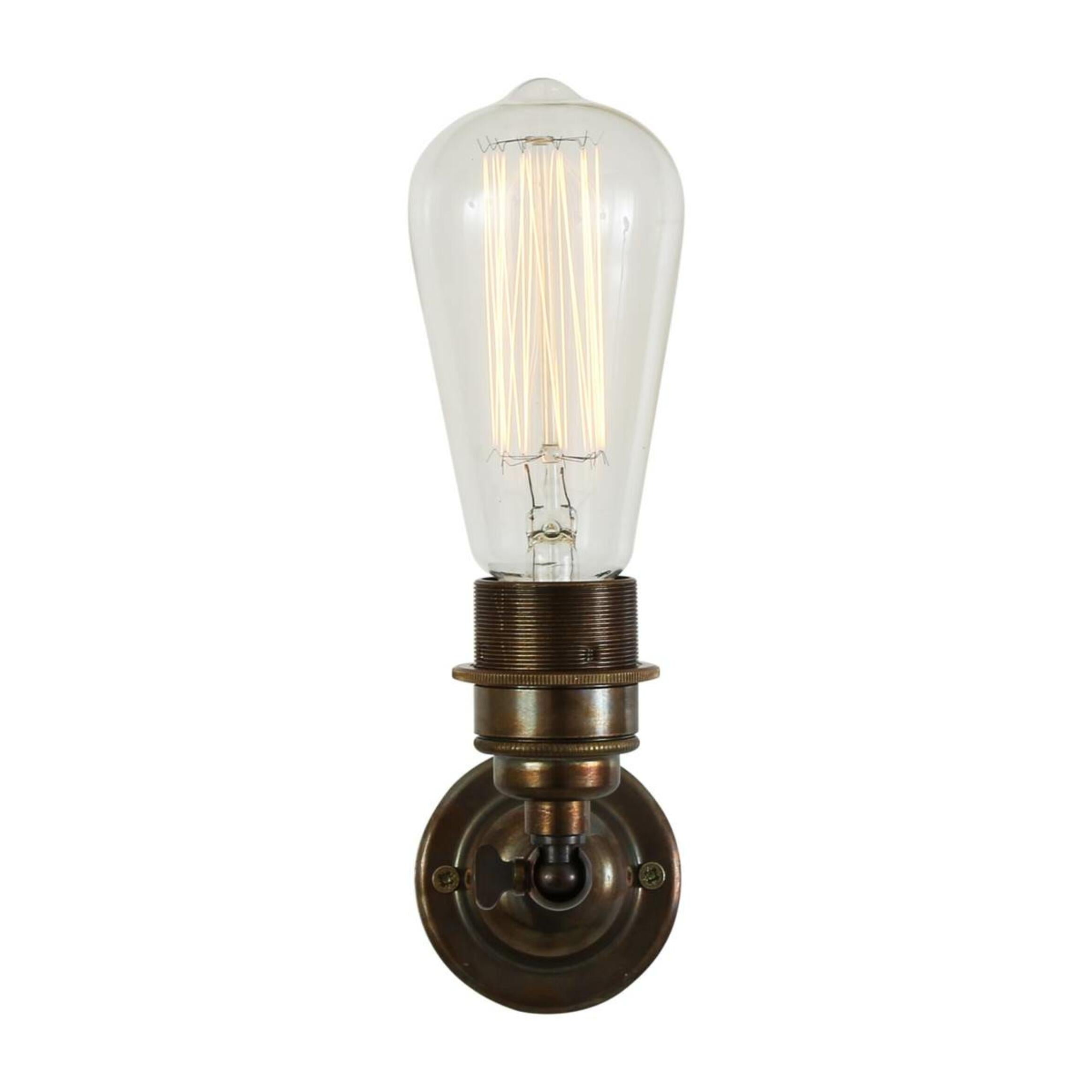Lome Vintage Bare Bulb Wall Light with Swivel, product shot