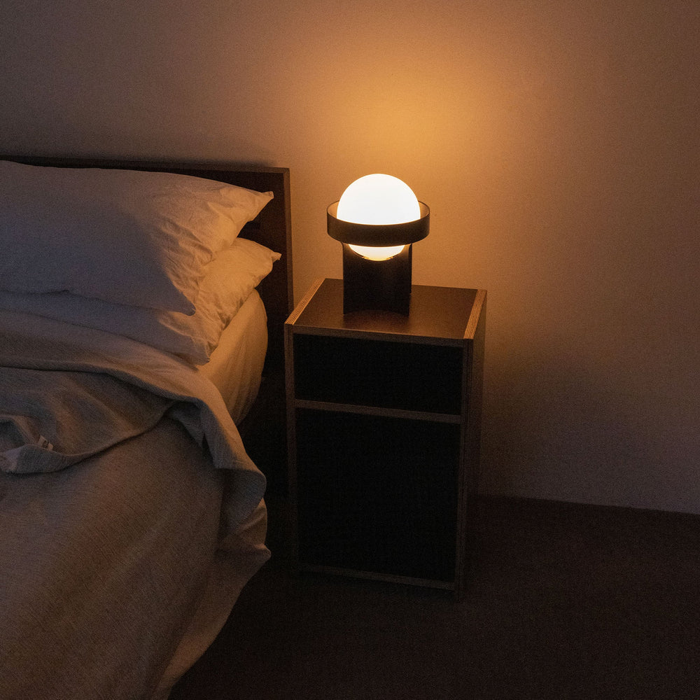 Large Loop Table Lamp with Sphere IV Dark Grey Lifestyle 2