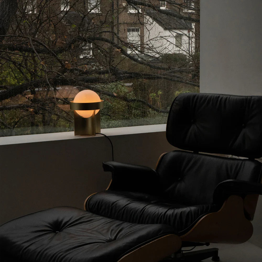 Large Loop Table Lamp with Sphere IV Brass Lifestyle 1