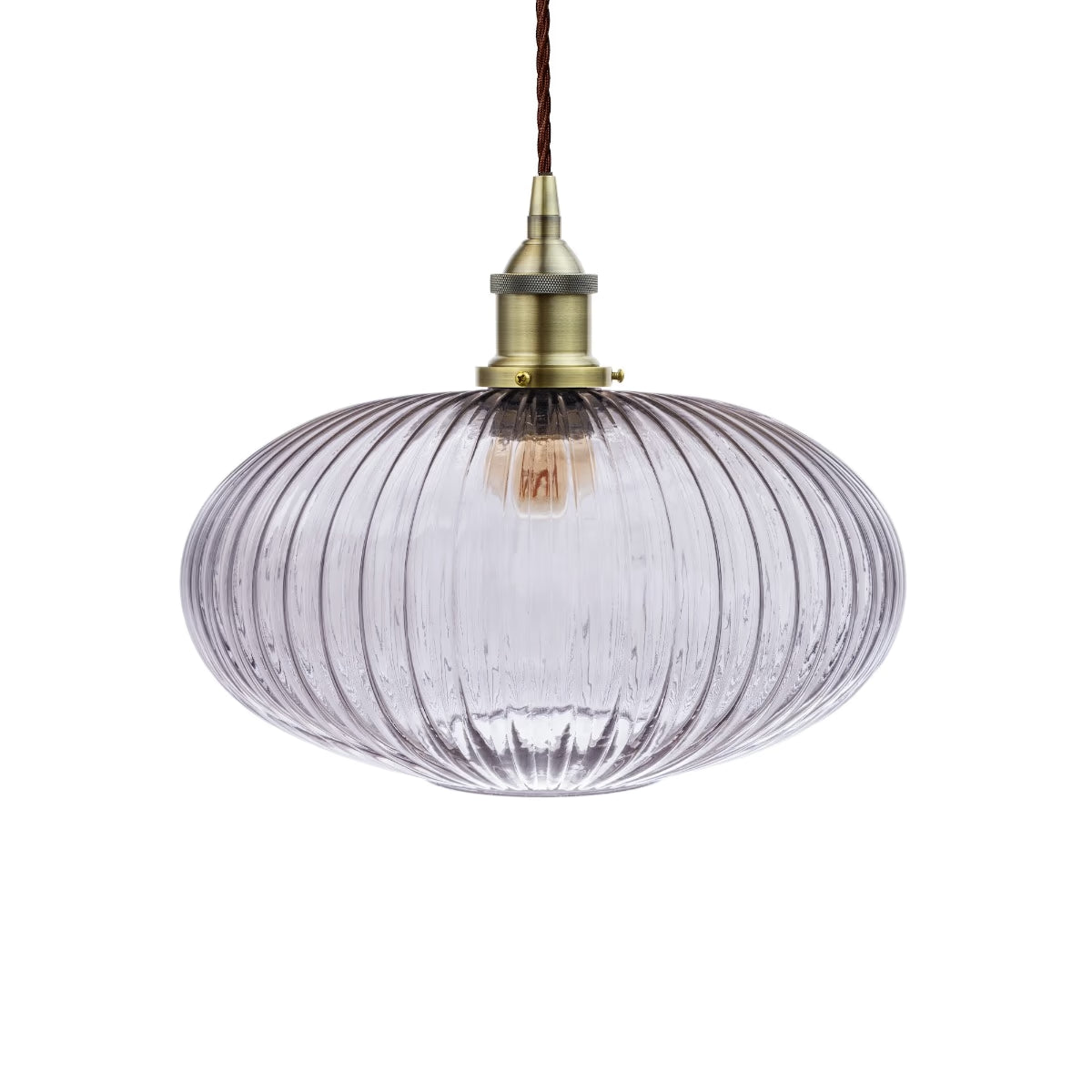 Henley Ellipse Smoked Glass Pendant Light