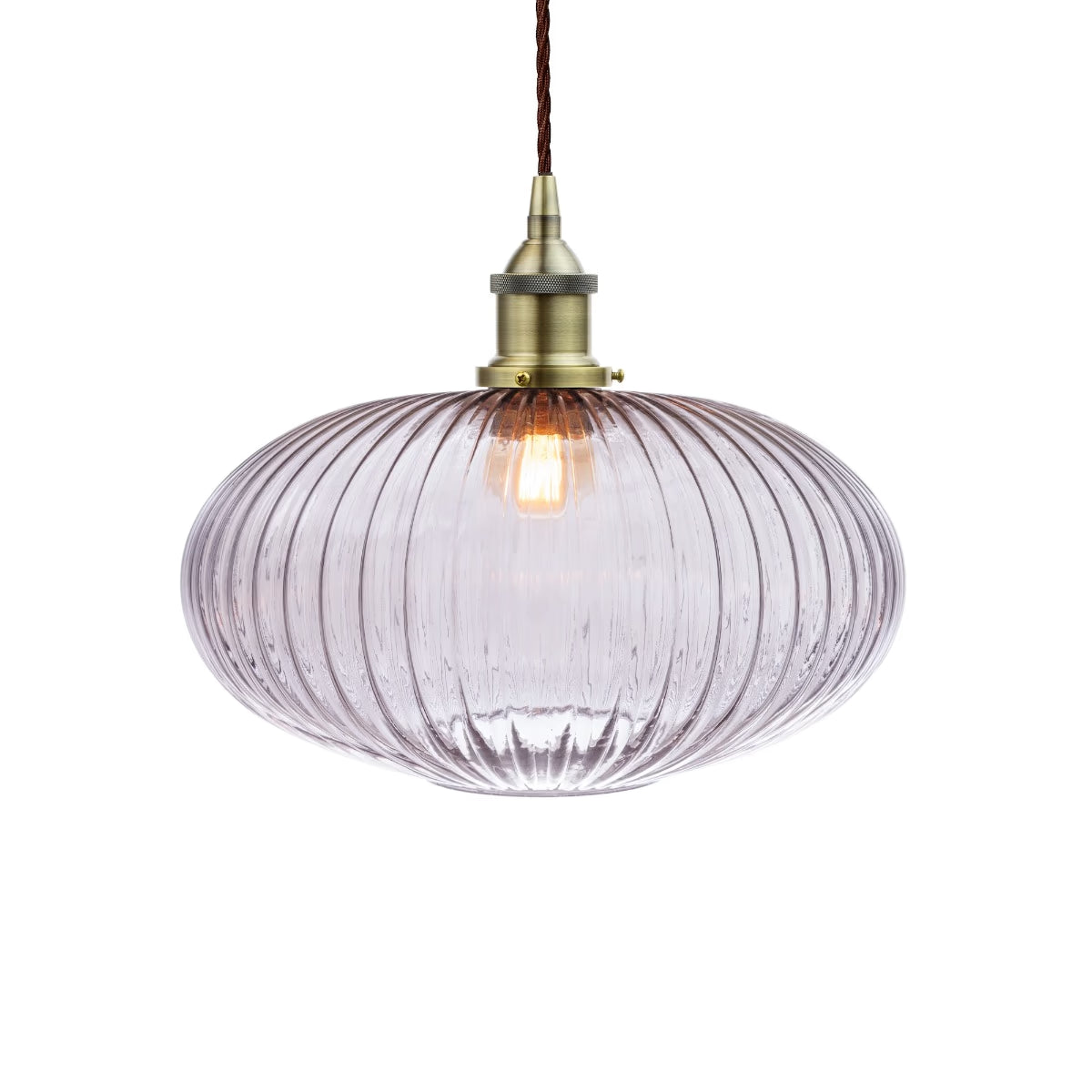 Henley Ellipse Smoked Glass Pendant Light