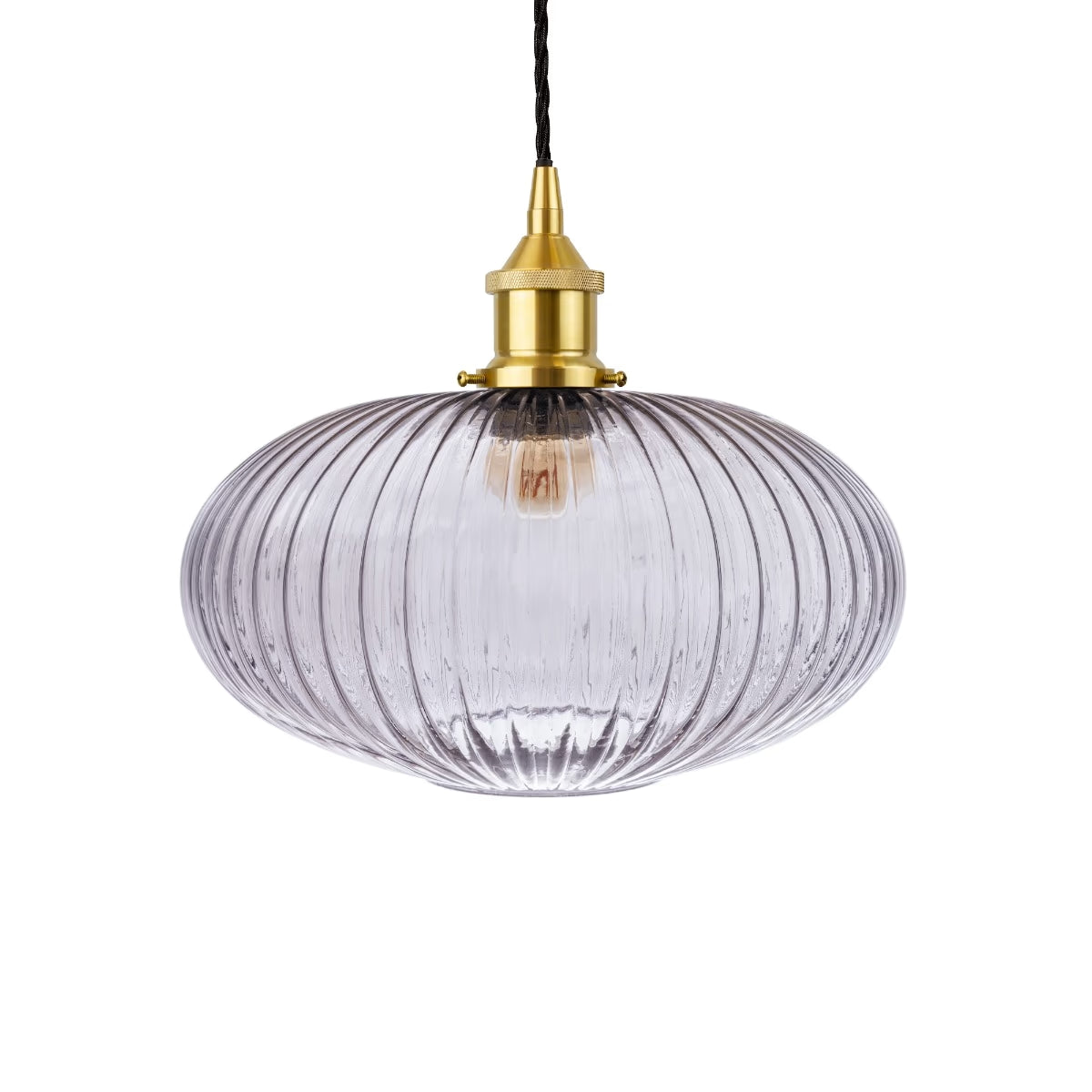 Henley Ellipse Smoked Glass Pendant Light