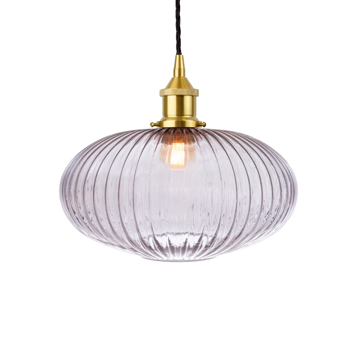 Henley Ellipse Smoked Glass Pendant Light