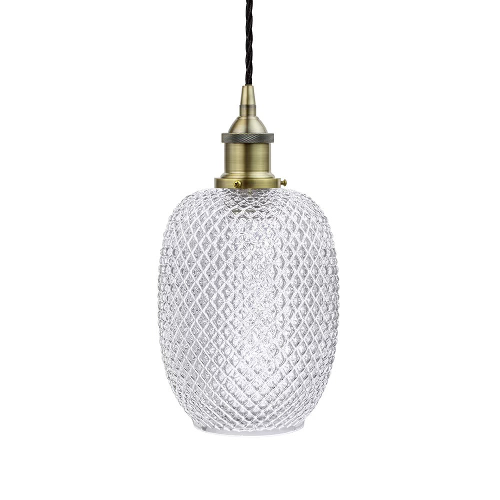 Huxley Prismatic Pineapple Glass Pendant Light