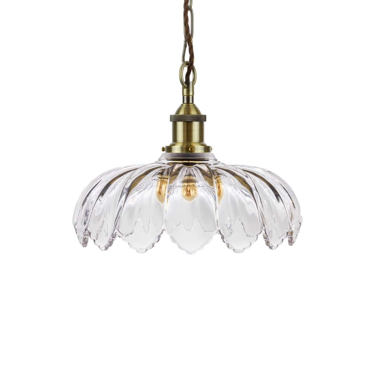Organic Flora Clear Glass Pendant Light