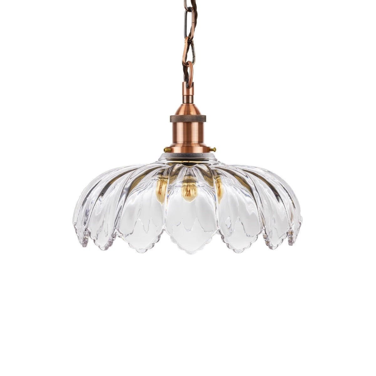 Organic Flora Clear Glass Pendant Light