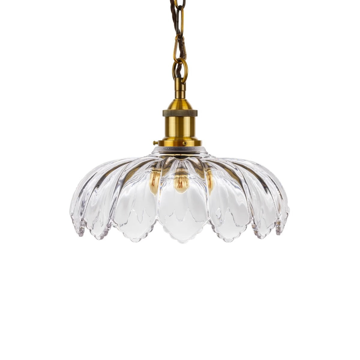 Organic Flora Clear Glass Pendant Light