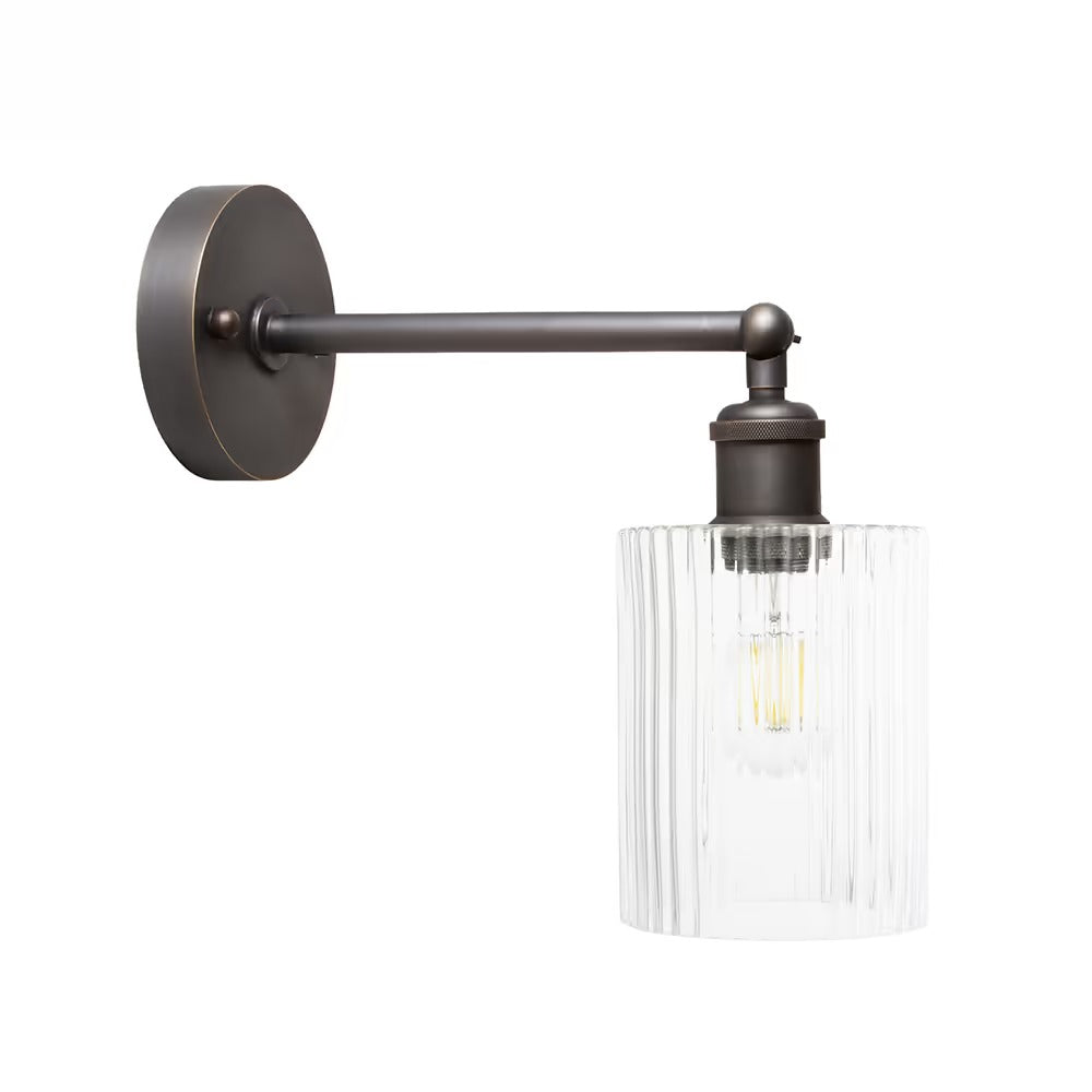 Henley Cylinde Petite Ribbed Glass Wall Light