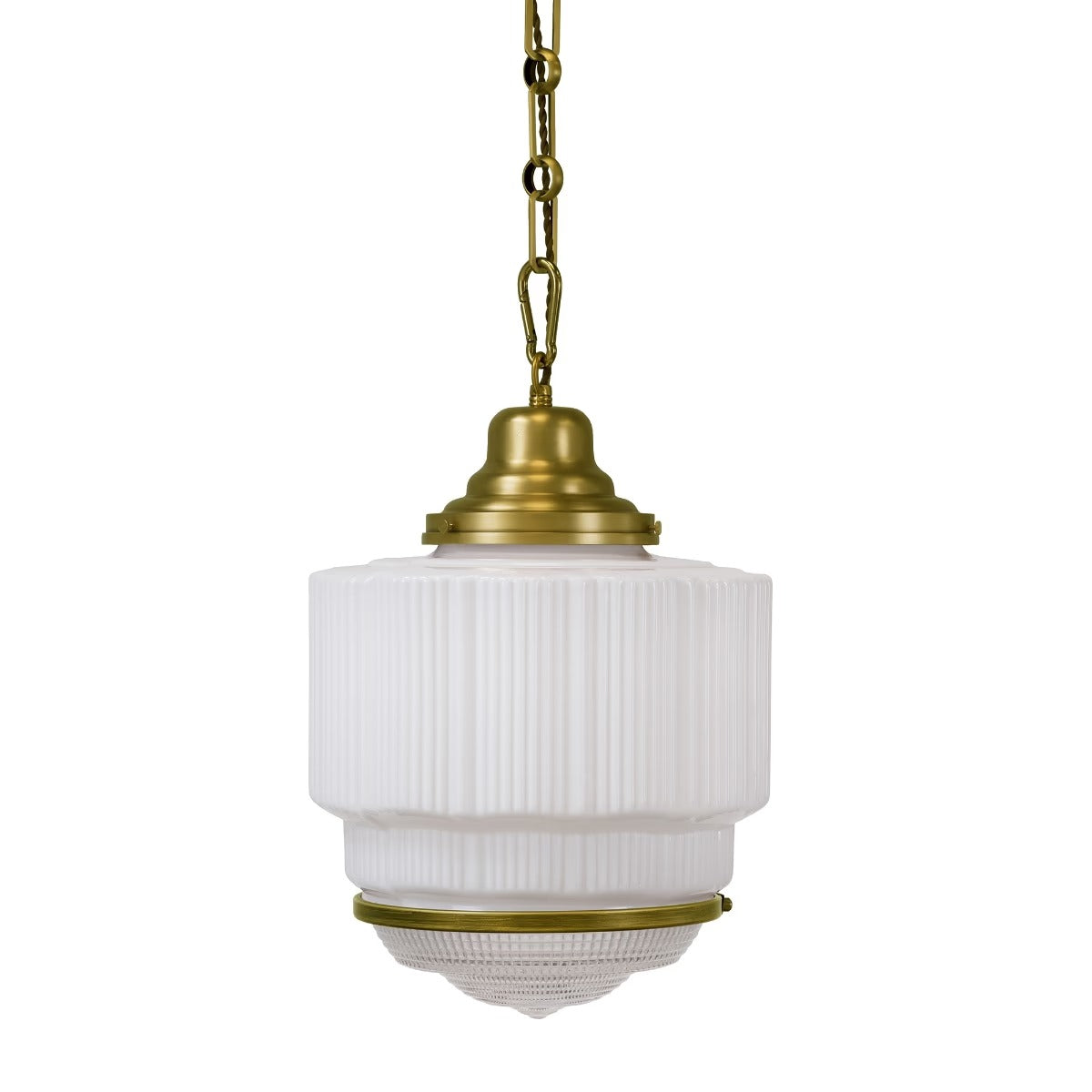 Soho Lighting The Dean Pendant Light Lacquered Aged Brass - The Schoolhouse Collection