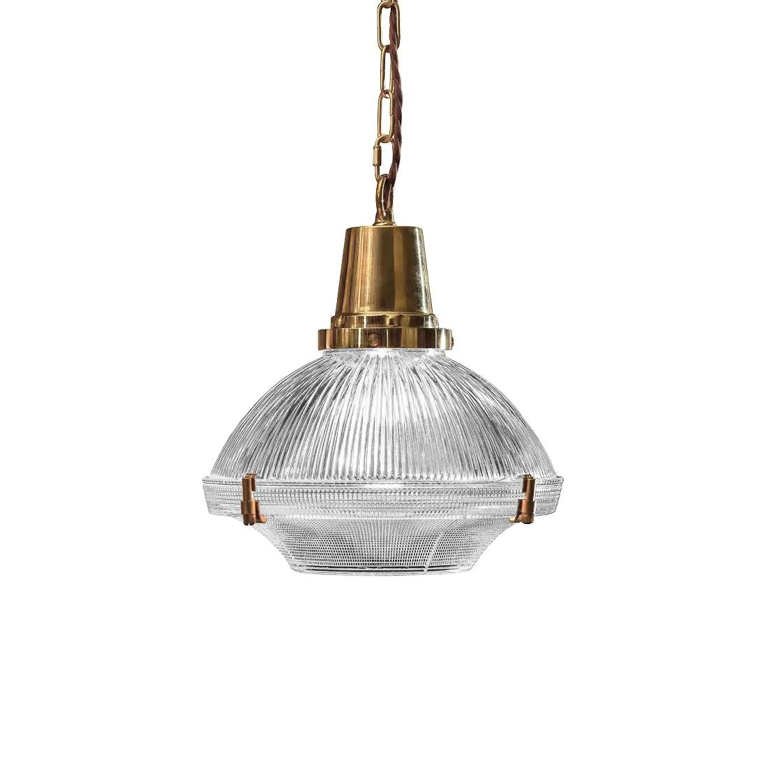 Soho Lighting Hollen Polished Brass Brimmed Dome Pendant Light - The Schoolhouse Collection