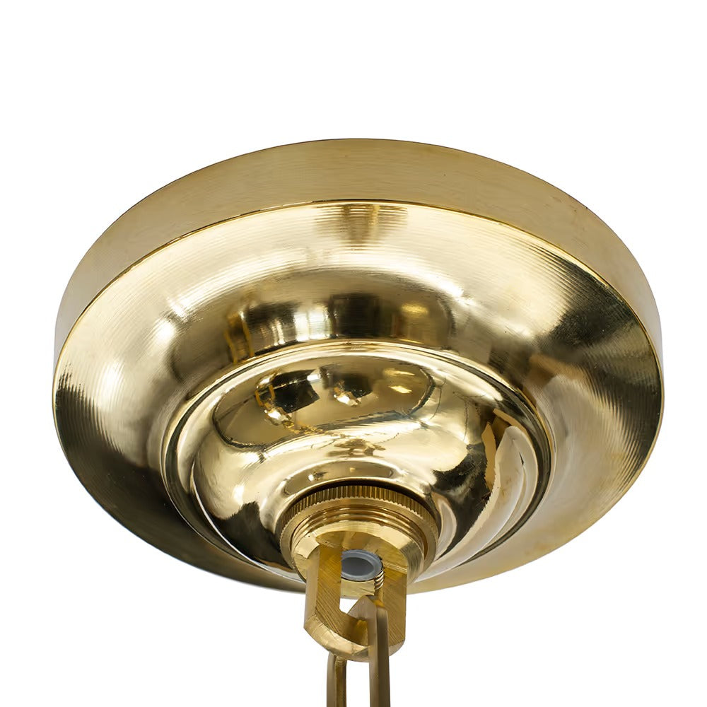 Soho Lighting Glasshouse Polished Brass Opal Art Deco Pendant Light - the Schoolhouse Collection