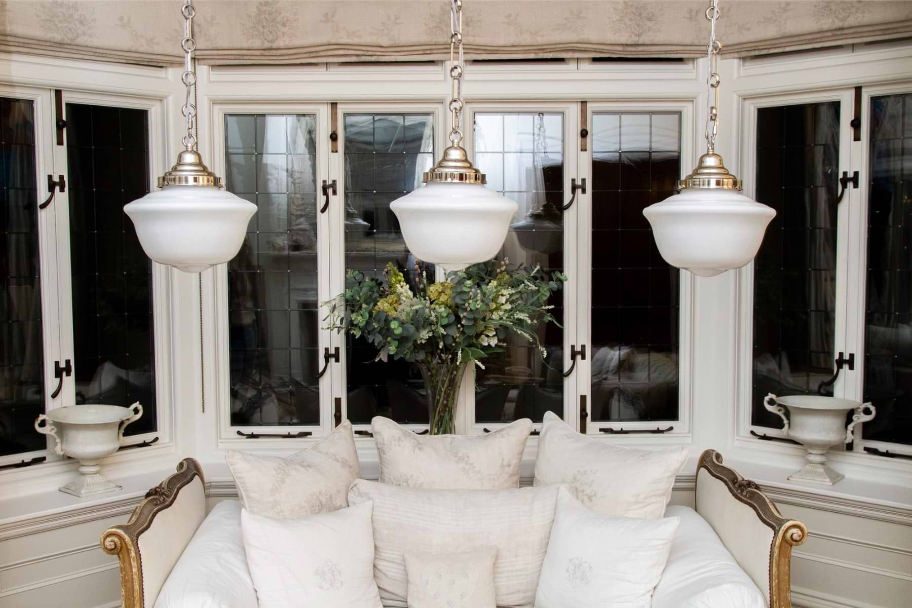 Soho Lighting Frith Nickel Opaque Pendant Light - The Schoolhouse Collection