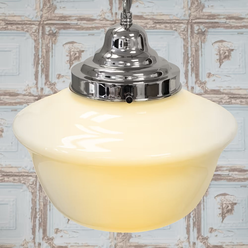 Soho Lighting Frith Nickel Opaque Pendant Light - The Schoolhouse Collection