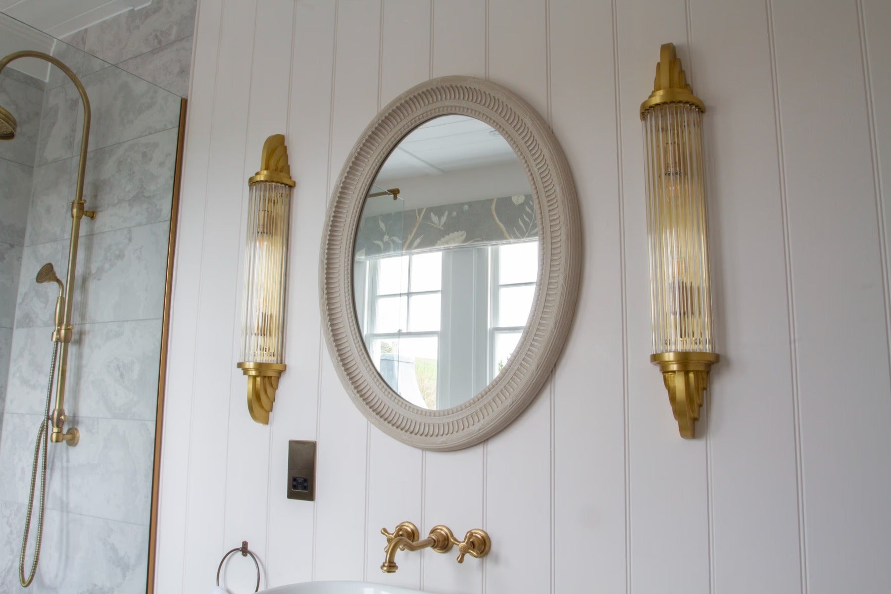 Soho Lighting Sheraton Polished Brass IP44 Rated Wall Light - The Schoolhouse Collection