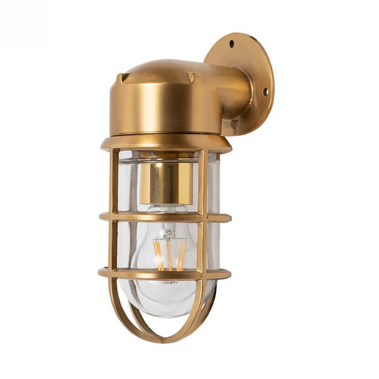 Soho Lighting Kemp IP65 Outdoor & Bathroom Lacquered Solid Brass Wall Light
