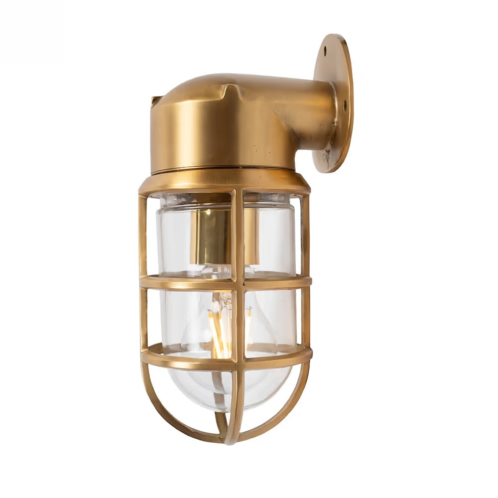 Soho Lighting Kemp IP65 Outdoor & Bathroom Lacquered Solid Brass Wall Light