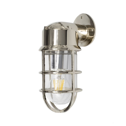 Soho Lighting Kemp IP65 Outdoor & Bathroom Nickel Wall Light
