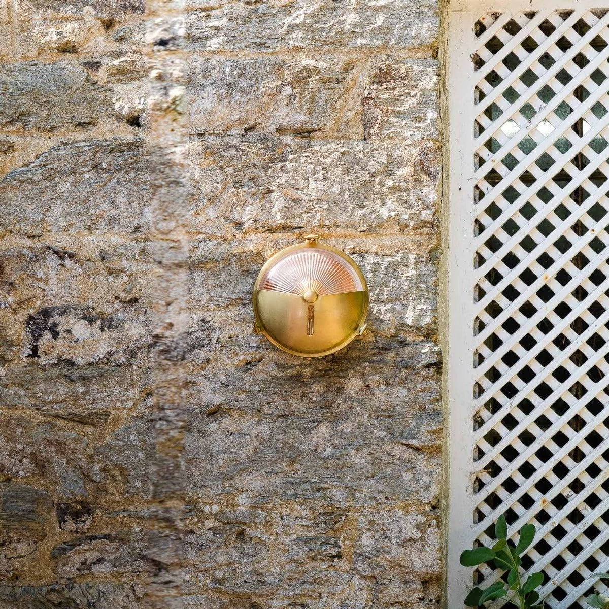 Soho Lighting Carlisle Half Cover IP65 Outdoor & Bathroom Lacquered Solid Brass Wall Light