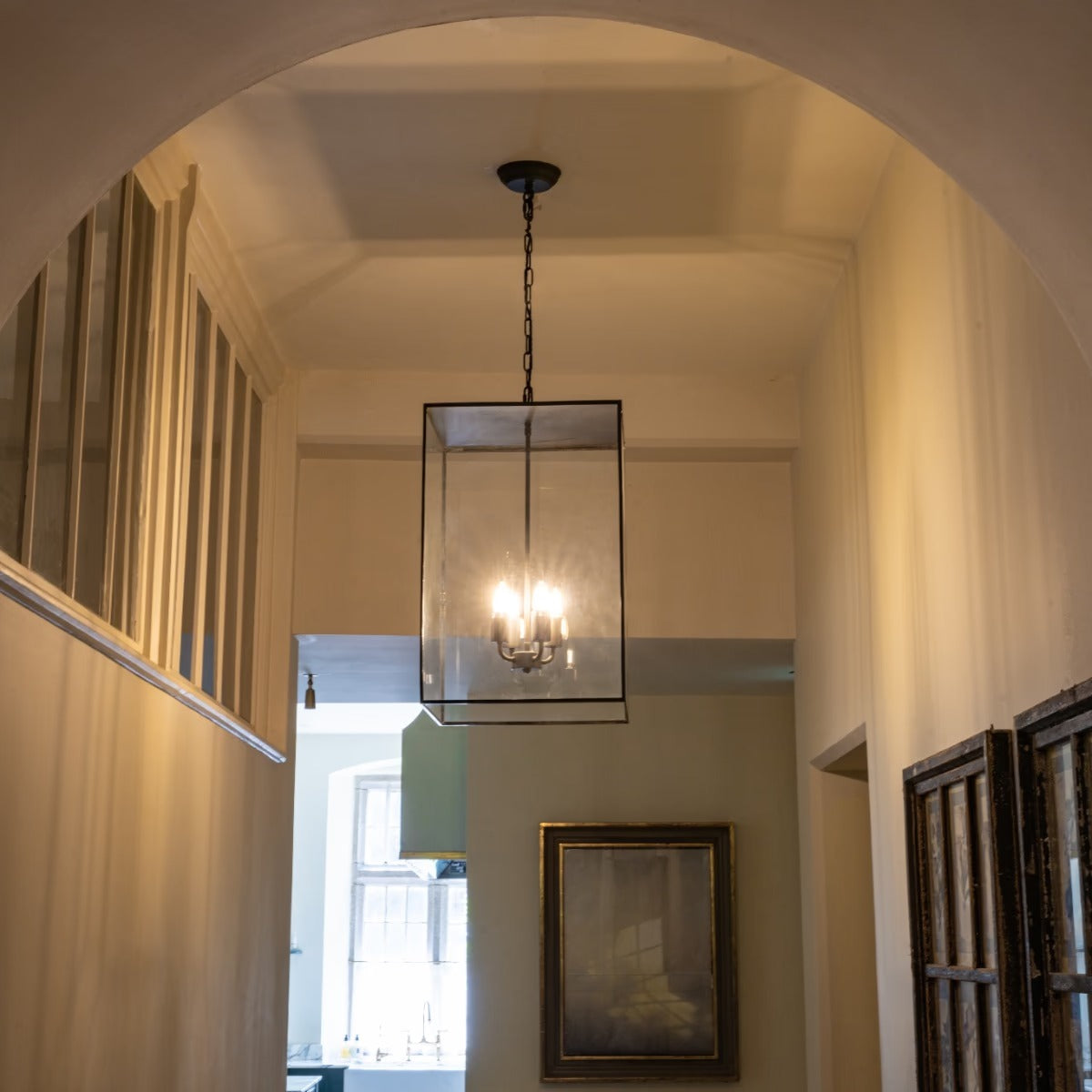 Soho Lighting Langdon Lantern Pendant Light Large Blackened Brass