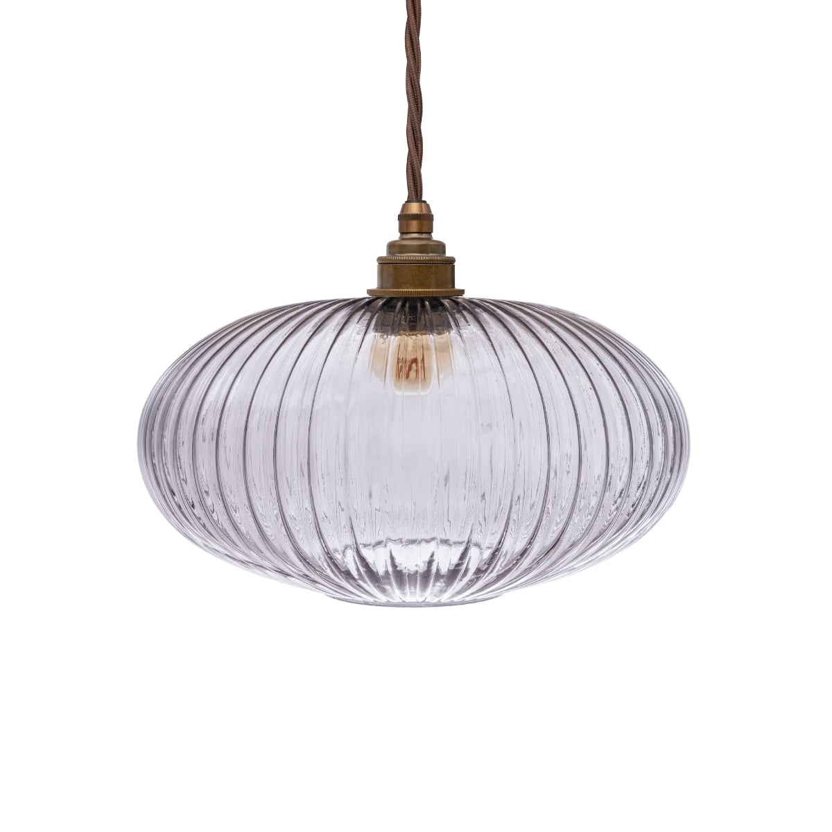 Henley Ellipse Smoked Glass Pendant Light