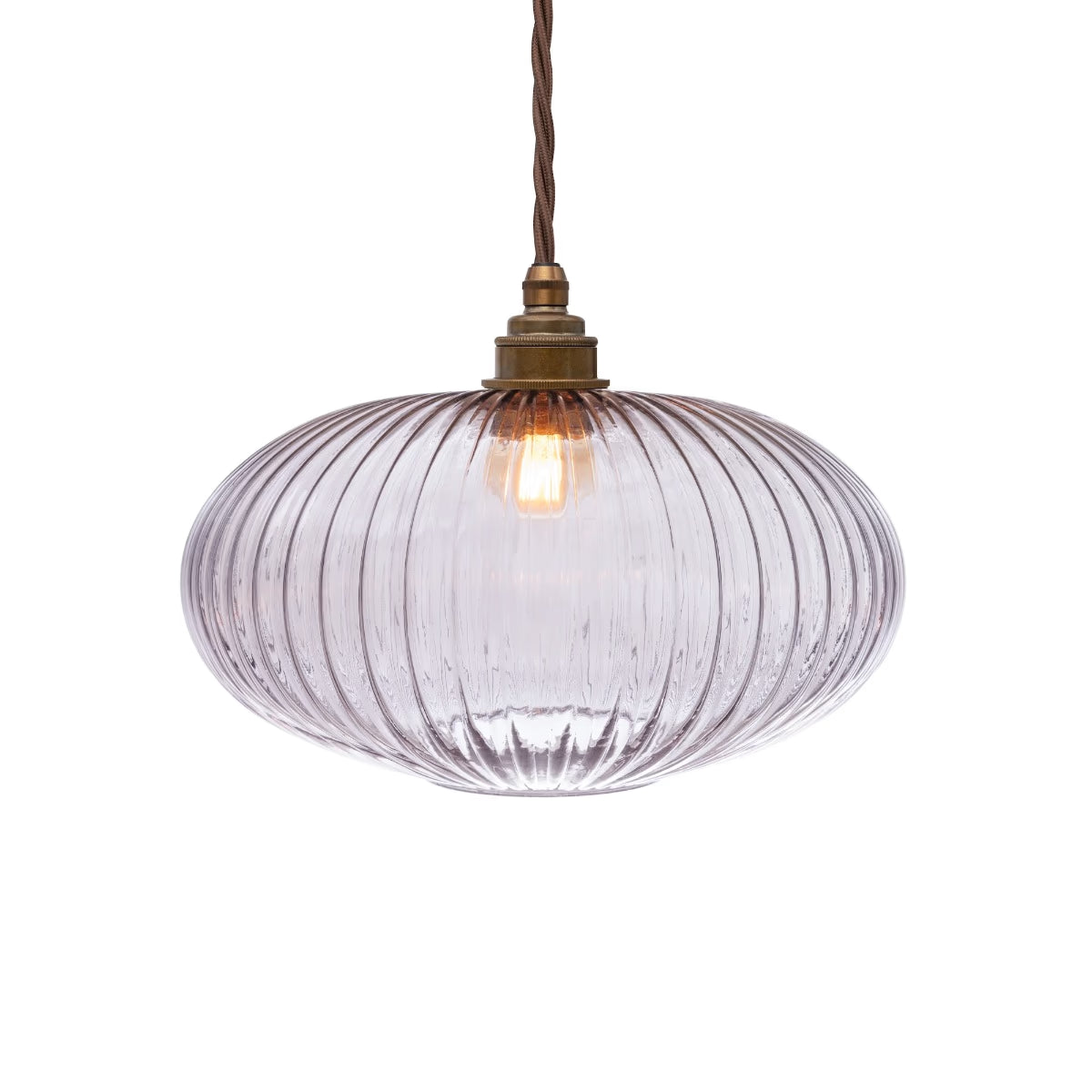 Henley Ellipse Smoked Glass Pendant Light