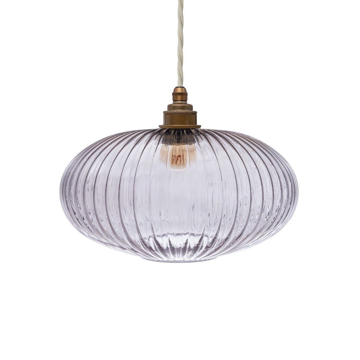 Henley Ellipse Smoked Glass Pendant Light