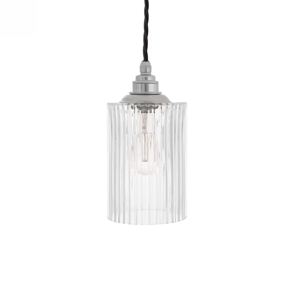 Henley Cylinde Petite Fluted Glass Pendant Light