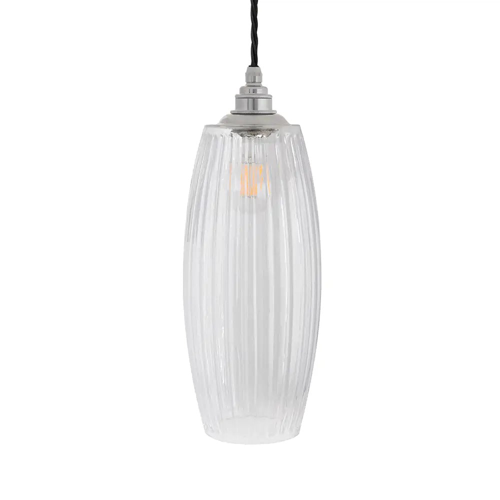 Henley Curve Fluted Glass Pendant Light
