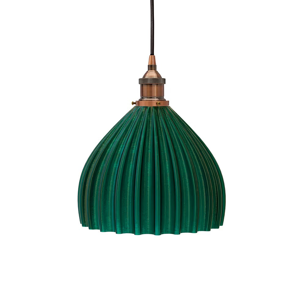 Large Scallop Shell Emerald Green Pendant Light