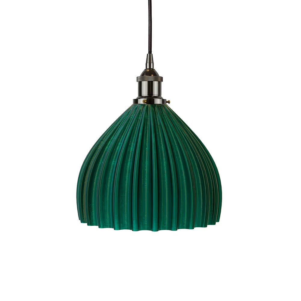 Large Scallop Shell Emerald Green Pendant Light