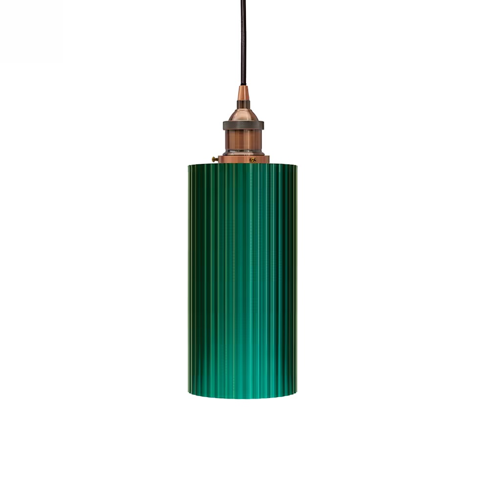 Ionian Ripple Deep Emerald Green Pendant Light