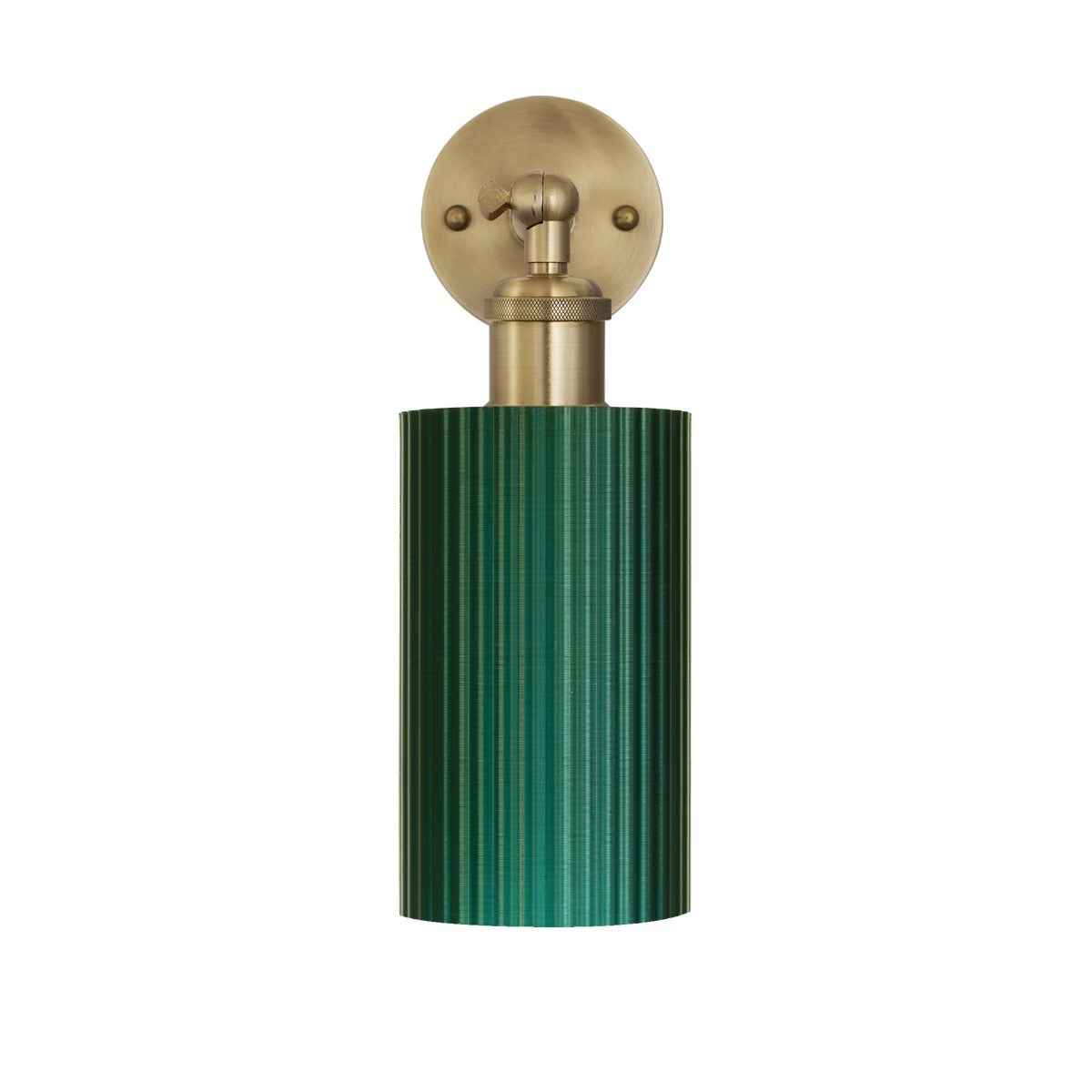 Ionian Ripple Shallow Emerald Green Wall Light