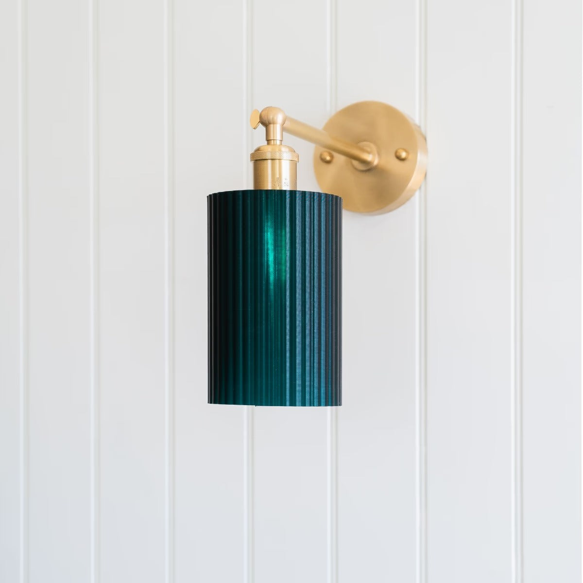 Ionian Ripple Shallow Emerald Green Wall Light