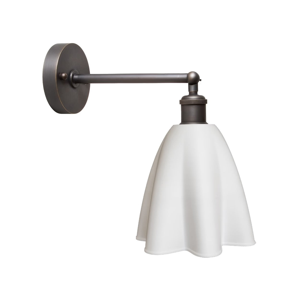 Soft White Fluted Cloth Wall Light